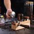 53mm Coffee Distributor, Adjustable Depth Espresso Distribution Tool with Walnut Wood Handle, Fits 54mm Breville