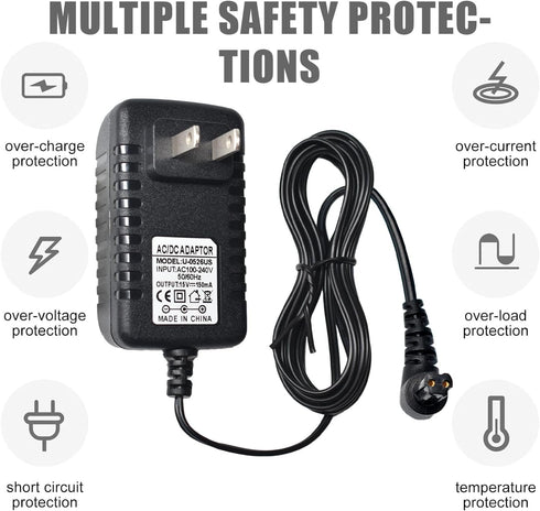 15V Charger for Black and Decker Dustbuster Handheld Vacuum, Replacement Power Cord