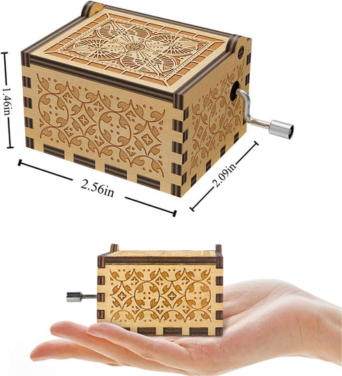Sunflower Wooden Engraved Colorful Music Box, You are My Sunshine, Laser Wood Musical Box Gifts for Mom to Daughter