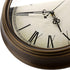 Plumeet 13'' Large Metal Wall Clock, Non-Ticking Retro Silent Iron Decorative Clock with Roman Numerals, Brown
