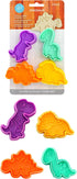 R&M Dinosaur Cookie Stamper, Baby Dinosaur, T-Rex, Stegosaurus, Triceratops, Brontosaurus, 2 Inch, 4 Piece Set