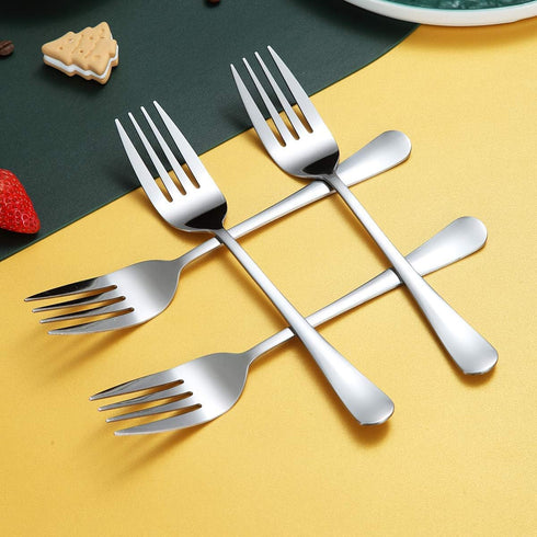 Kyraton Serving Forks Set of 4 Pieces, Stainless Steel Cold Meat Serving Utensils