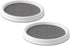 Copco 9 Inch Non Skid Pantry Cabinet Lazy Susan Turntable, Set of 2, White and Gray
