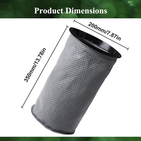 Smilefil Round Reusable Micro Cloth Filter Bags, 10QT Vacuum Bags Compatible with ProTeam Vacuums