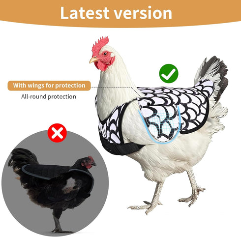 CLYORA Chicken Saddles for hens, Chicken Apron Back Protector for Hens with Adjustable Strap, Chicken Hen Mating Saddle