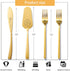 Cake Cutting Set for Wedding, Wedding Cake Knife and Server Set for Birthday, Bridal Shower Gifts (Gold) by iooiluxry