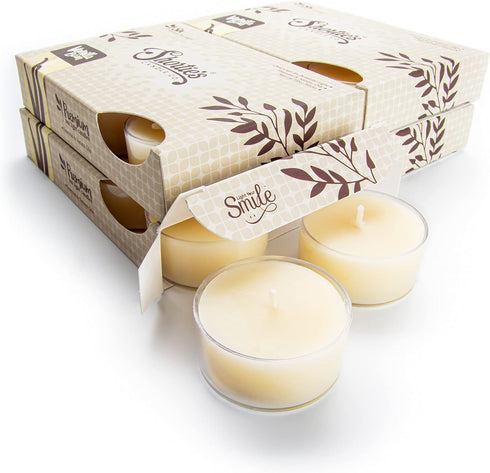 Vanilla Bean Premium Tealight Candles Bulk Pack - 24 Highly Scented Tea Lights, Made in The USA