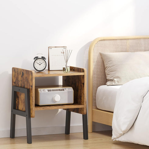 Set 2, TB01BB039 TUTOTAK Nightstnd, of Stackable End Tables, Side Table, Bedside Tables with Open Storage Shelf