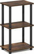 3-Tier Furinno Turn-N-Tube Storage Shelves, Open Frame Book Shelf, Standing Corner Shelf, Toolless Assembly, Open