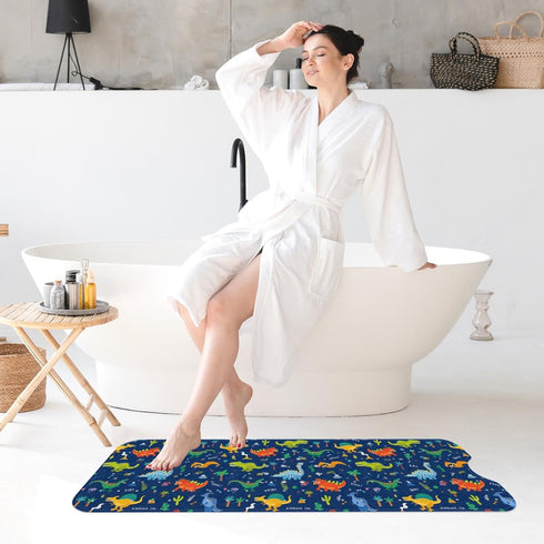 40 16 Inch Baby Bath Mat for Tub for Kids, Cute Dino Animal X Extra Long Toddler Bathtub Non Slip Cartoon Dinosaurs