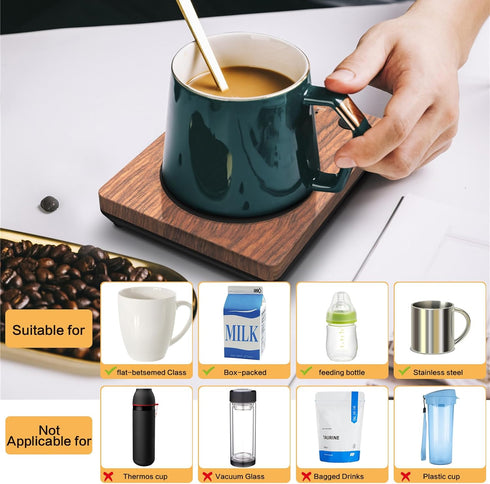Coffee Mug Warmer for Desk, Electric Cup Warmer with 3-Temp Settings, Auto Shut Off After 4H