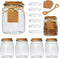 Brajttt Mini Yogurt Jars 6 Pack, 7 oz Glass Favor Jars with Cork