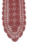KEPSWET Cotton Handmade Crochet Lace Oval Table Runner Christmas Dresser Console Coffee