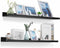 48 Inch Long Floating Shelves for Wall, Black Picture Ledge Shelf Wall
