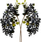 M2cbridge 2 Pcs Artificial Berries Plastic Foam Blueberry Christmas Picks Floral Arrangement 23"