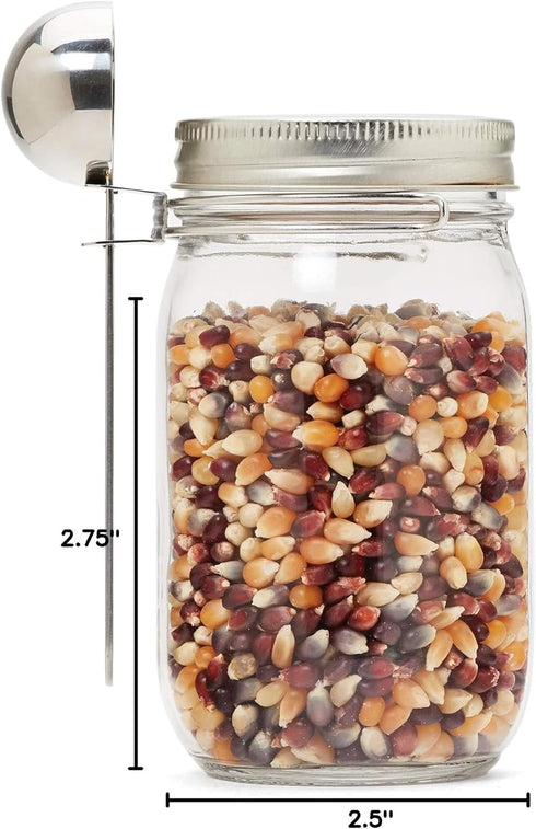 Jarware 82655 Stainless Steel Coffee Scoop, Regular-Mouth, 1 Tablespoon, Metallic
