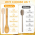 Ninsula 8PCS Set, 6.2 Inch Wooden Honey Dipper Honey Dipper Sticks Honey Spoon, Mini Honeycomb Stick for Evenly