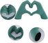 DOVDOV Green Heart Hand Sculpture, Heart Hand Statue Home Decor Aesthetics, Suitable for Bookshelf Console Table Office