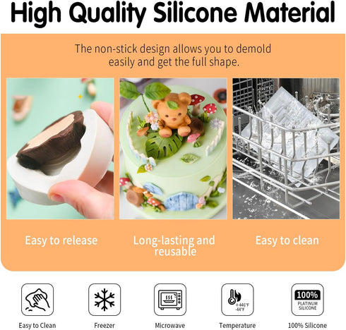 SK 3D Fairy House Christmas Silicone Fondant Mold for Cake Decorating and Pastry