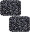 Bligli Pebble Sink Mat for Stainless Steel/Ceramic Sinks, 2 Pack, PVC Sink Protectors, 15.7 x 11.8 inch, Black