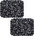Bligli Pebble Sink Mat for Stainless Steel/Ceramic Sinks, 2 Pack, PVC Sink Protectors, 15.7 x 11.8 inch, Black