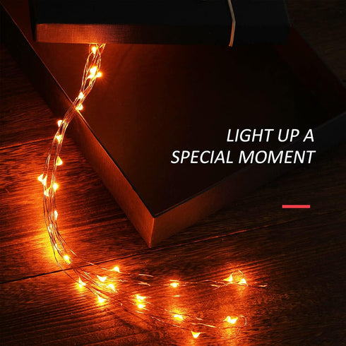 1 Pack 3*AAA Decoration(5m/16ft Ariceleo Mini Halloween Fairy Lights Battery Operate, Copper Wire Night Lights Battery