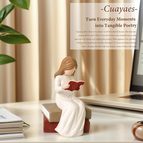 Cuayaes Book Lovers Gifts for Readers Women, Graduates, Students, Teachers, Bookshelf Decor for Home Library Office