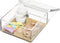 OfficeGoods Acrylic Desk Organizer w/Gold Base – Elegant Odds & Ends Box for Home or Office, Extra Large