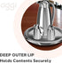 OGGI 14" Round Steel Tray - Decorative Coffee Table, Tea and Bar Serving Tray, Stainless Steel