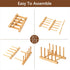 HBlife 2pcs Bamboo Dish Plate Bowl Cup Book Pot Lid Drying Rack Stand, Kitchen Organizer