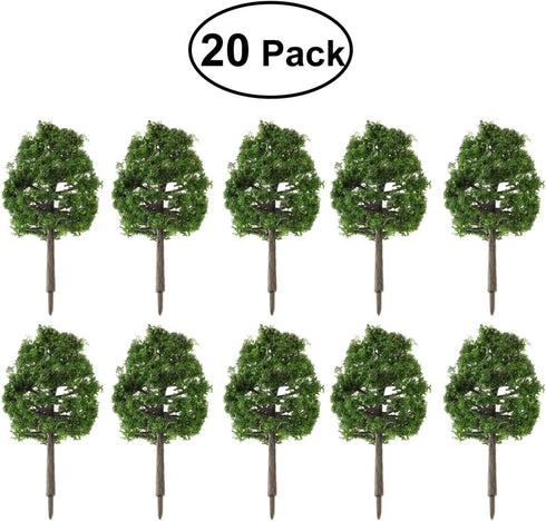 BESPORTBLE Artificial Trees Model - 20pcs Architectural Micro 9CM Imitation Landscape Tree Model Scenery