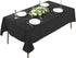 Craft And Party Rectangle Tablecloth, 60 x 102 Inch Black Washable Polyester