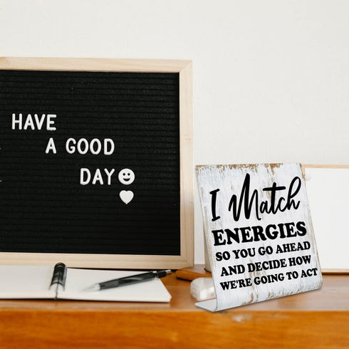 Funny Desk Signs for Women Office, Funny Decor for Desk, Coworker Gifts for Women, Office Shelf Table Decor