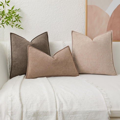 14x24 Inch 1 Pack Kevin Textile Lumbar Pillow Cover Soft Boucle Textured Decorative Waterproof Rectangle Cushion