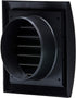 Vent Systems 4'' Inch Anthracite Louvered Air Vent Covers, Pack of 2 Bathroom Exhaust Vents, Keeps Out Insects and