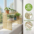 2 2 MyGift Natural Bamboo Indoor Plant Stand for Desk, Tier Desktop Shelf Organizer Rack with Slatted Shelves