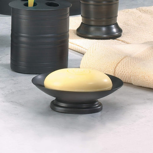 nu steel Bogart Bar Soap Dish & Tray, Oil Rubbed Bronze for Bathrooms, Kitchen Sinks, Countertops