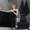 8-Piece Black Bath Towels Set,2 Oversized Large Bath Towels Sheet,2 Hand Towels