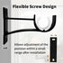 KOLAKO 4 Pack Heavy Duty Curtain Rod Bracket, Decorative Rod Holders for 1 Inch Drapes Rod, Black