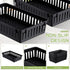 6 Pack Plastic Basket - 10.24 x 6.5 x 2.36 Inch Small Storage Bins for Organizing Shelves, Home Desks, Crafts, Black