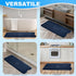 Linoows Extra Long Non Slip Bath Mat, 40 x 16 Inch Navy Blue Bath Tub Mat with Suction Cups