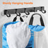 Durable Laundry Bag Backpack for College Dorm, Portable Hamper Bag with Shoulder Straps and Mesh Pockets (Blue)