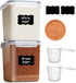 ComSaf Brown Sugar Container Set of 2 (2.5L/2.6Qt), Airtight Food Storage Containers