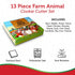 Farm Animal Cookie Cutter Set – 13 Piece Set, Premium Food Grade Stainless Steel, Dishwasher Safe