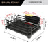 Counter, 16.5" 11.8" BRIAN & DANY Aluminum Dish Drying Rack, Dish Racks for Kitchen Dish Drainer with Removable Cutlery