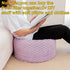 20x20x12 Inches Asuprui Pouf Ottoman Unstuffed Floor Pouf Ottoman Foot Rest Round Poof Seat Floor Bean Bag Chair