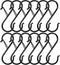 12 Pack S Hooks for Hanging, 3.5 Inch Heavy Duty Metal Black S Hooks for Plants, Pots, Pans, Clothes, Towels