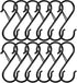 12 Pack S Hooks for Hanging, 3.5 Inch Heavy Duty Metal Black S Hooks for Plants, Pots, Pans, Clothes, Towels