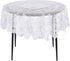 Juvale Round White Lace Tablecloth - Polyester Table Cover for Wedding Reception, Vintage Round Cover with Scalloped