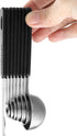 Spring Chef 8-Piece Stainless Steel Measuring Spoons Set with Leveler, Round Metal Teaspoon & Tablespoon
